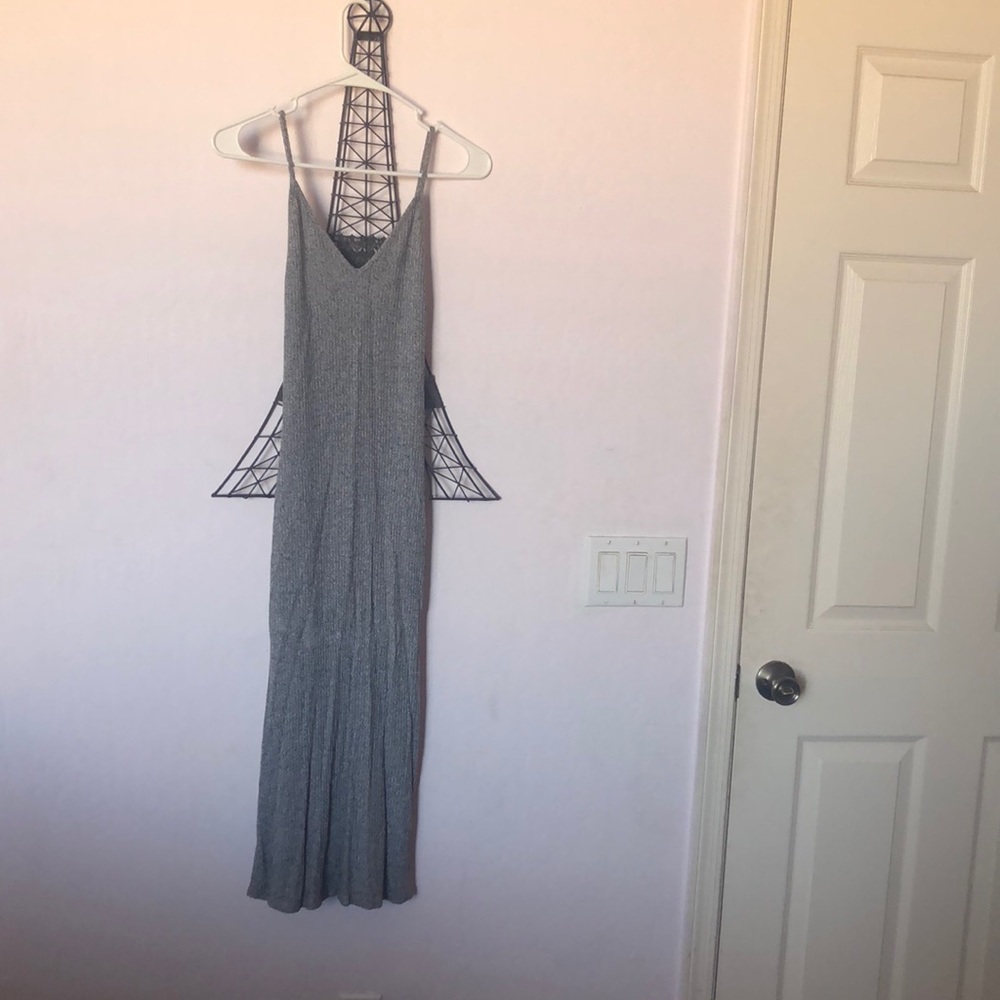 Grey long tight dress